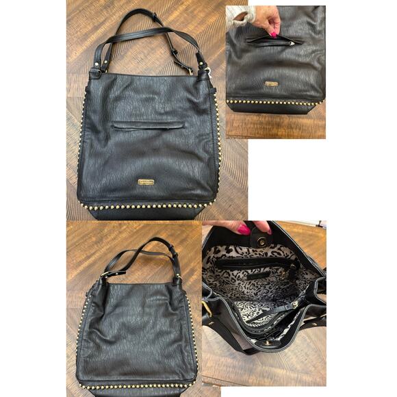 Jessica Simpson NEW Camille black gold metal beads boho shoulder bag purse - Picture 10 of 10
